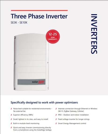 SolarEdge inverter SE10K (3 phase)