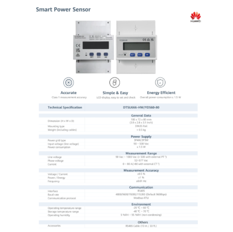 Huawei Smart Meter 3 Phase DTSU666-HW