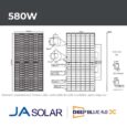 แผงโซล่าเซลล์ JA Solar ขนาด 580 วัตต์ 30 มม. (N-Type)